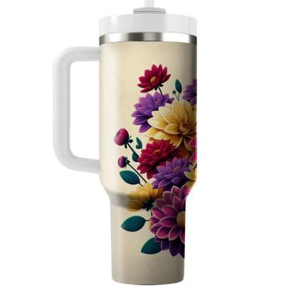 Enchanting Dahlia Garden  Insulated Tumblers