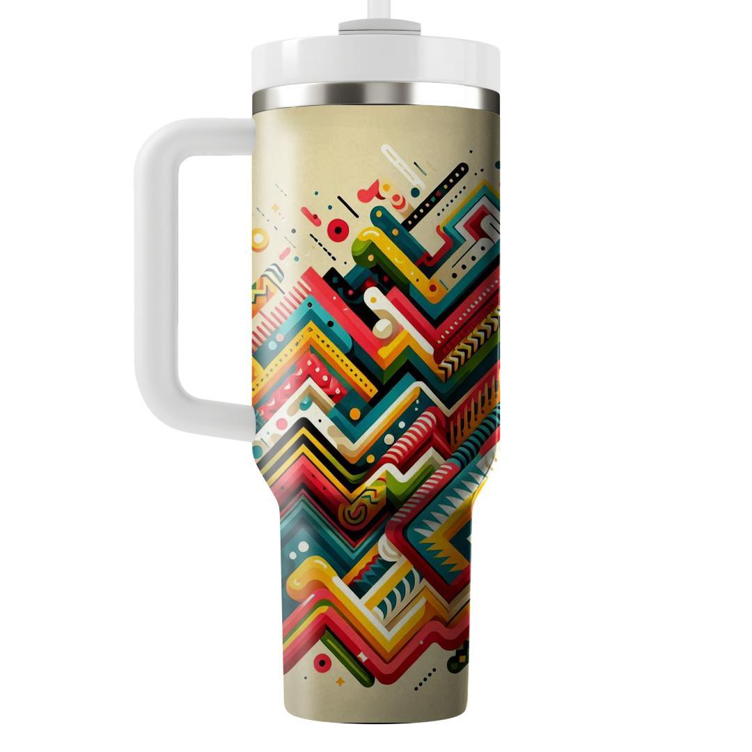 Colorful Zigzag Adventure  Travel Tumblers