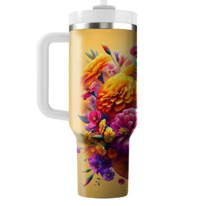 Floral Fiesta Delight  Tumbler Cups