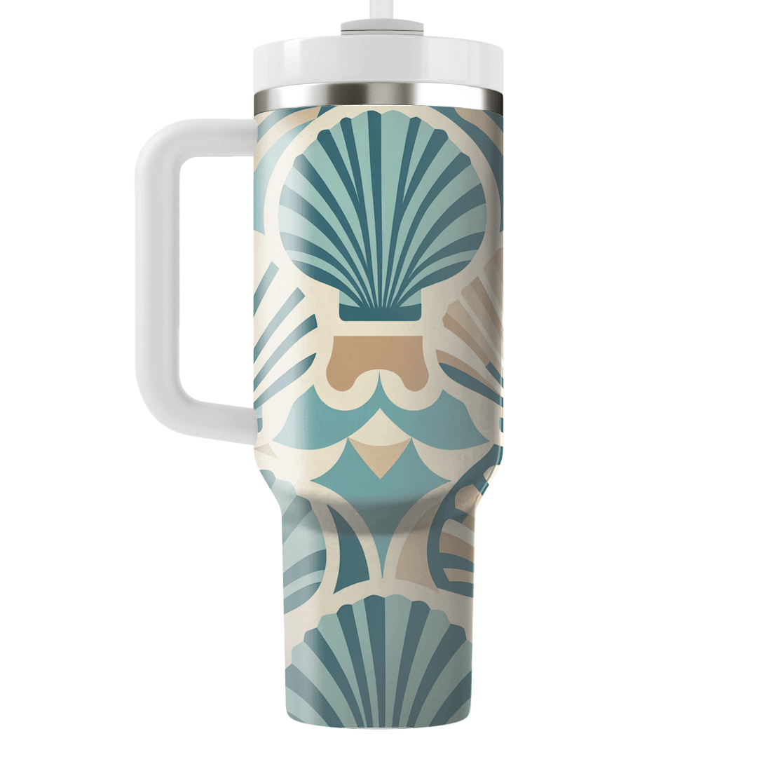 Geometric Shell Pattern Tumbler Cups