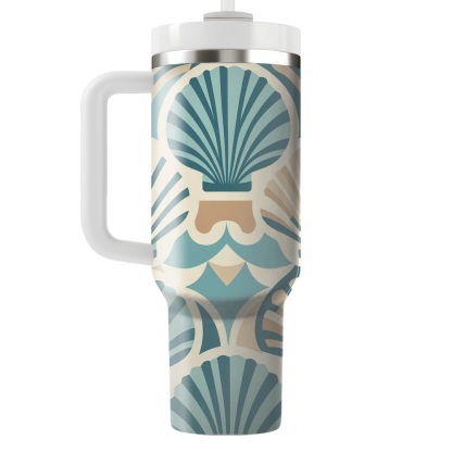 Geometric Shell Pattern Tumbler Cups
