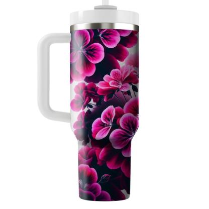 Fuchsia Geranium Delight  Tumbler Cups