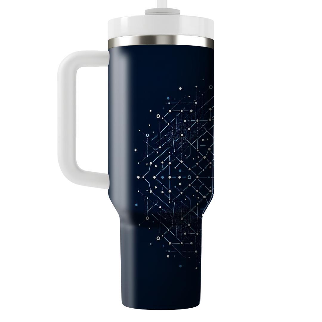 Abstract Constellations In Navy Blue  Tumblers For Gifts