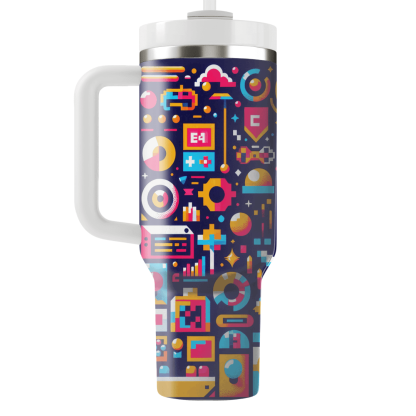 Retro Arcade Colors  Tumblers For Gifts