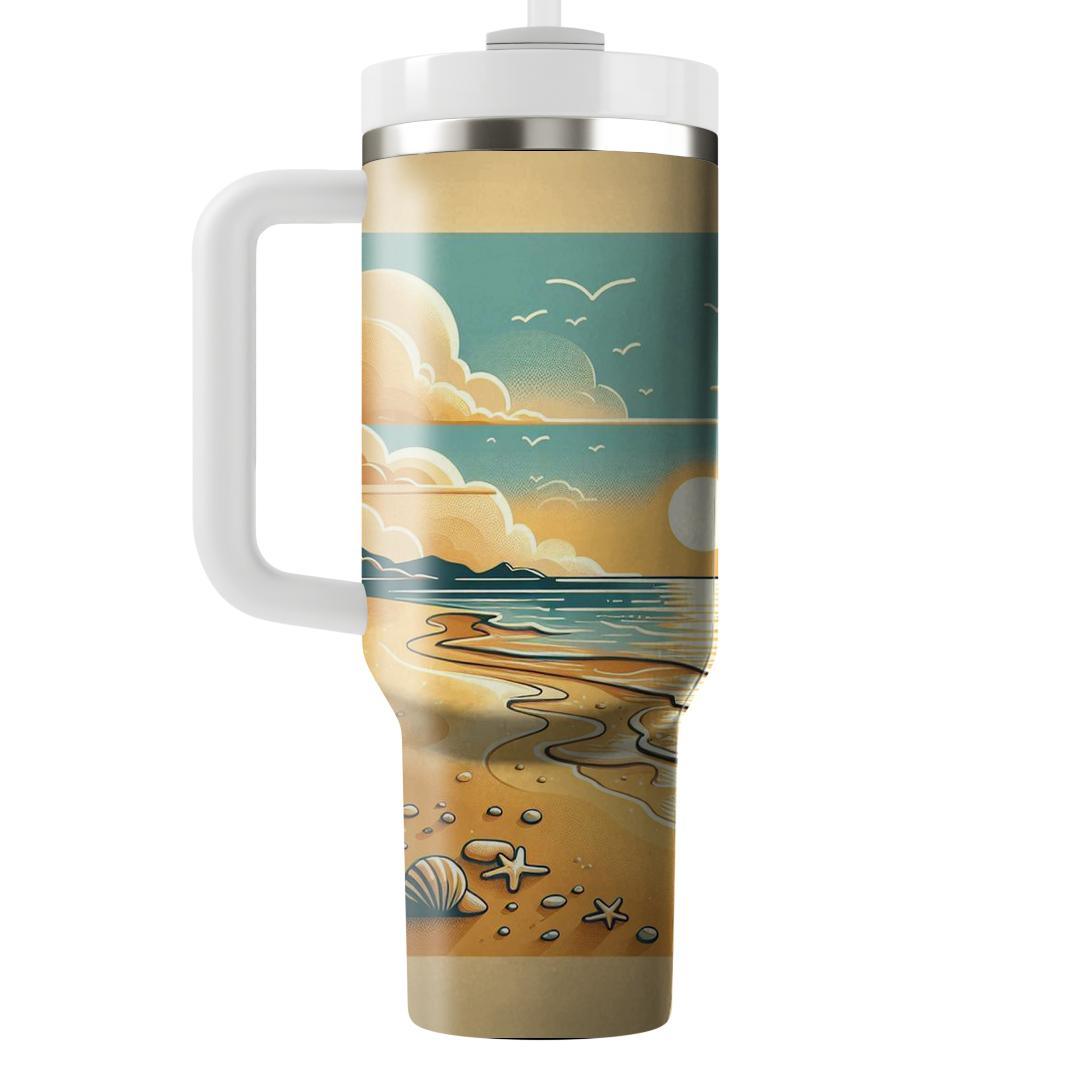 Summer Golden Beach  Tumbler Cups