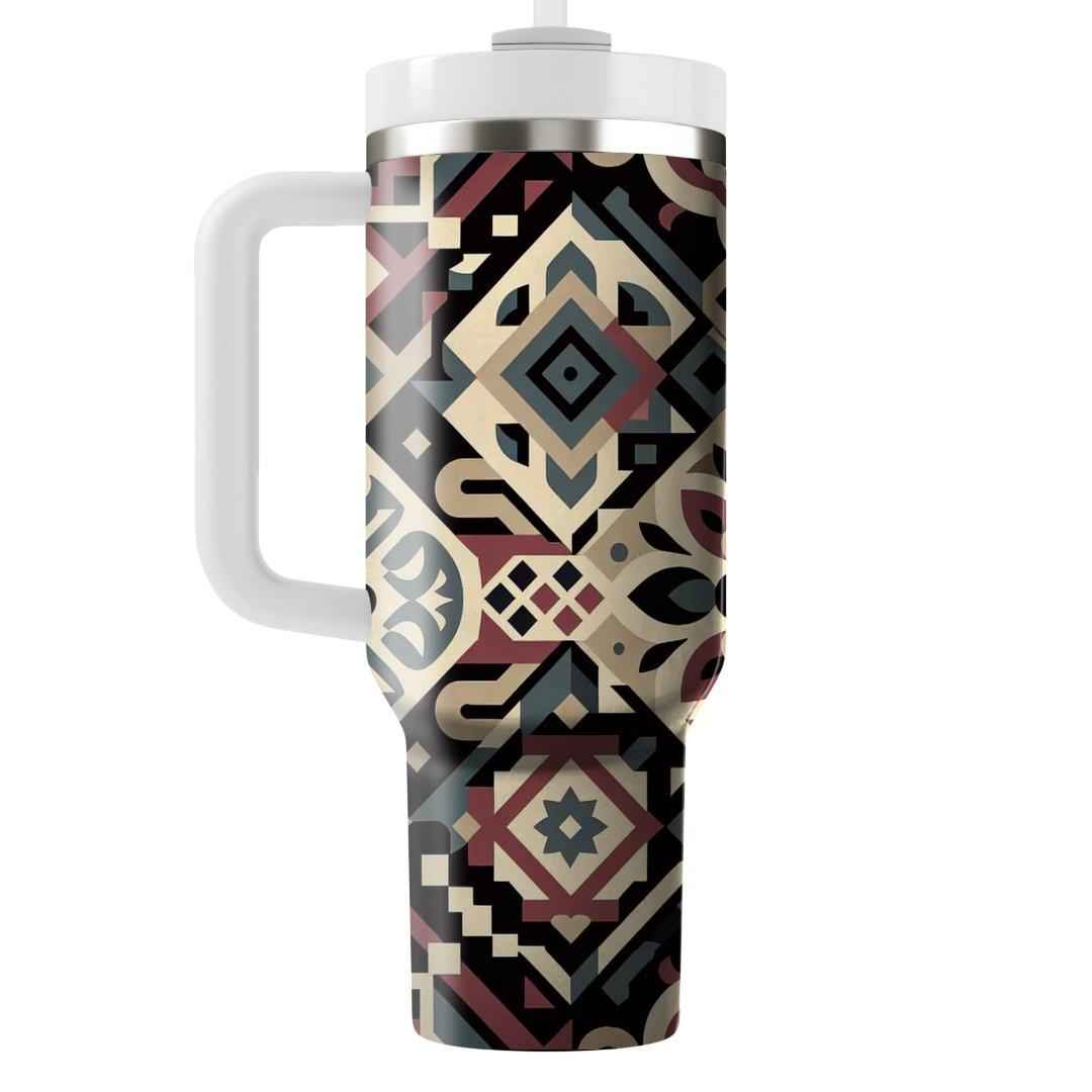 Ethnic Tile Pattern  Travel Tumblers