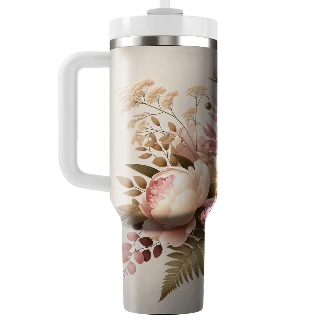 Vintage Peony Bouquet  Tumblers For Gifts
