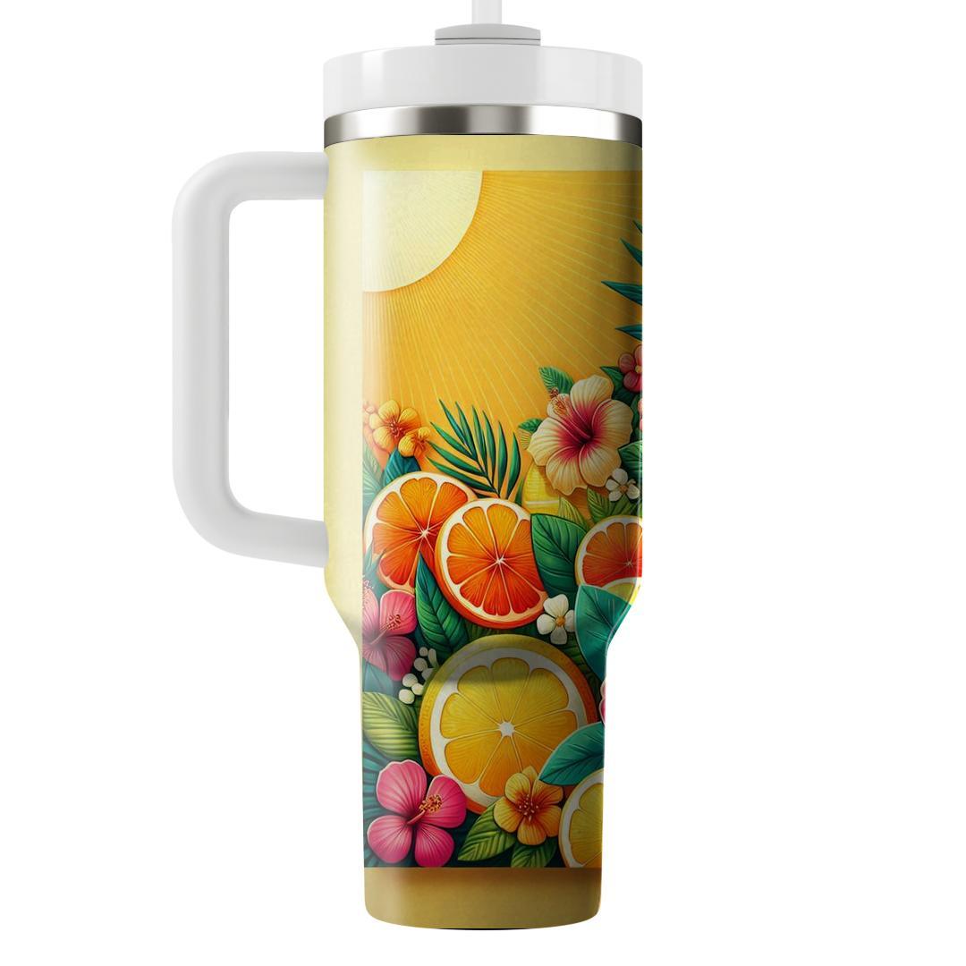 Citrus Floral Twist  Unique Tumblers