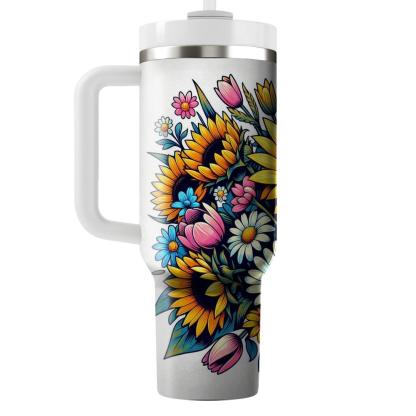 Cheerful Floral Melody  Insulated Tumblers