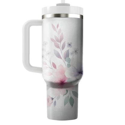 Soft Blossom Whispers  Insulated Tumblers