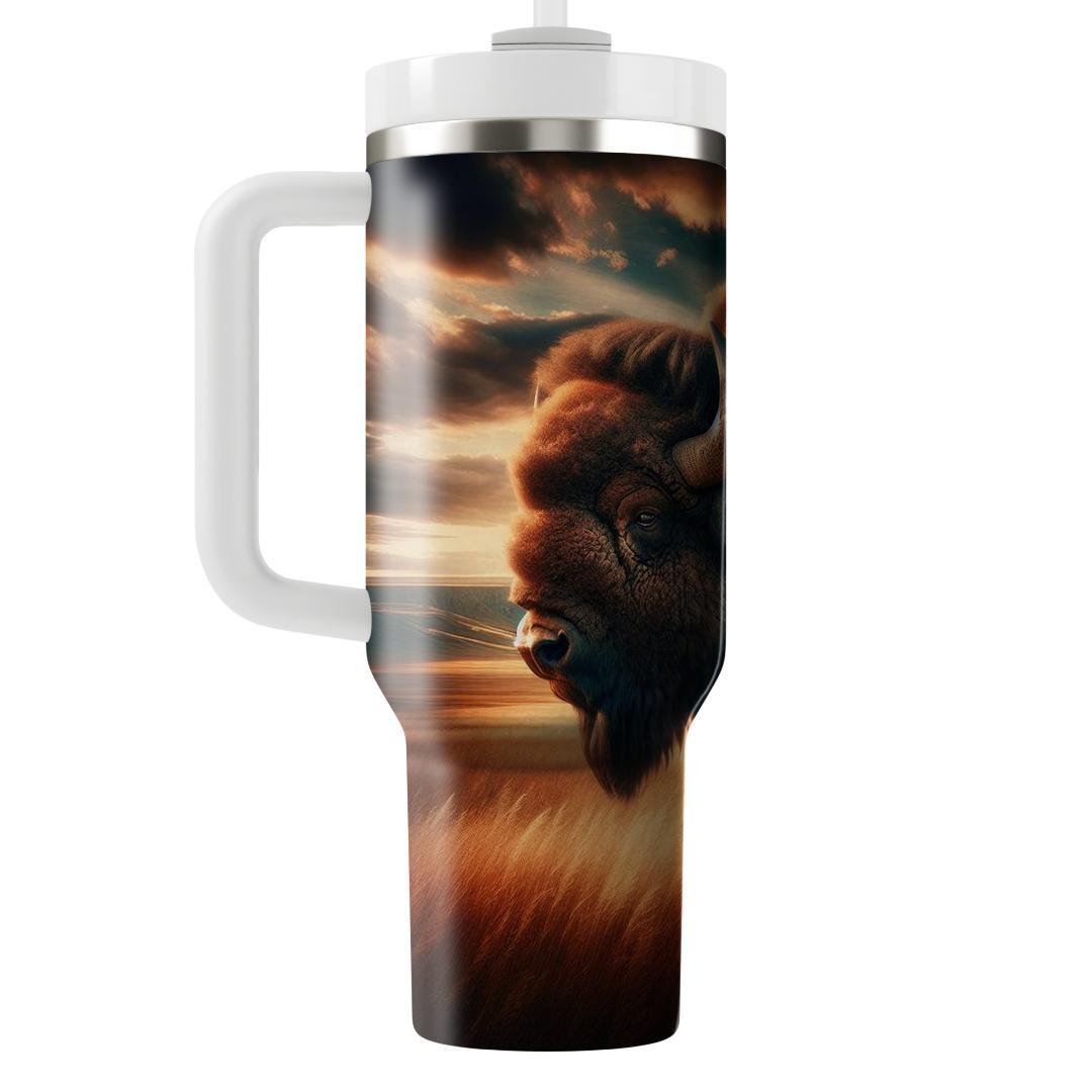 Majestic Buffalo Plains  Travel Tumblers