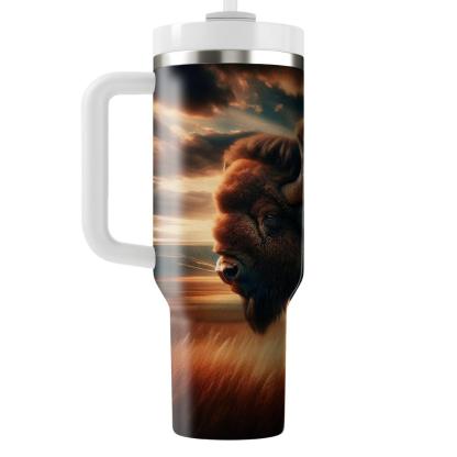 Majestic Buffalo Plains  Travel Tumblers