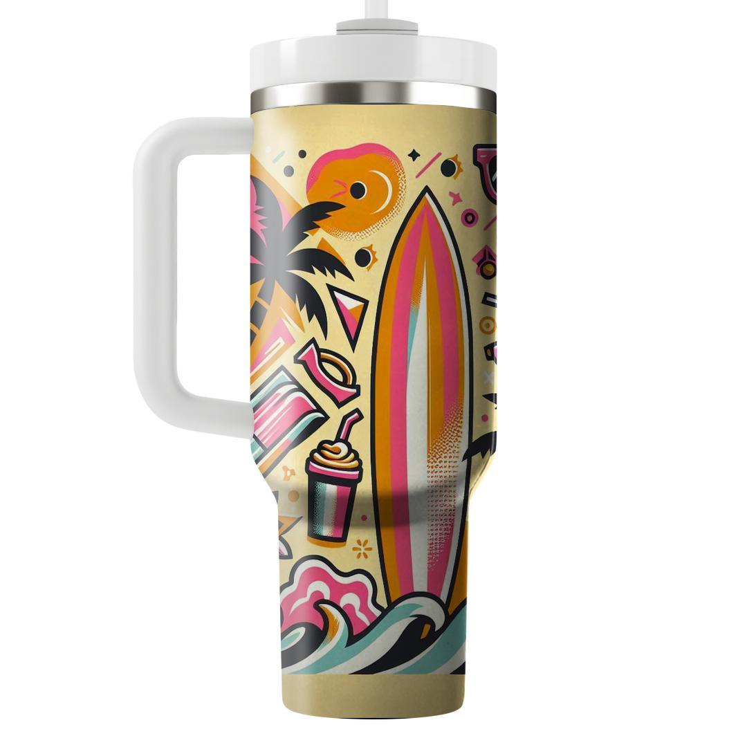 Retro Beach Vibes  Tumblers For Gifts