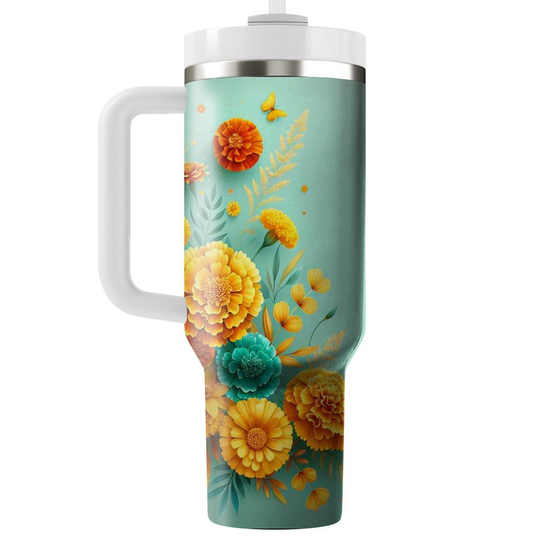 Sunkissed Marigold Joy  Unique Tumblers