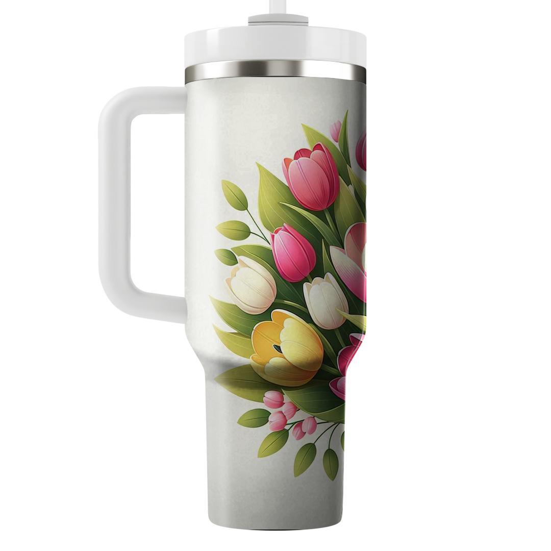 Exquisite Tulip Bouquet  Unique Tumblers