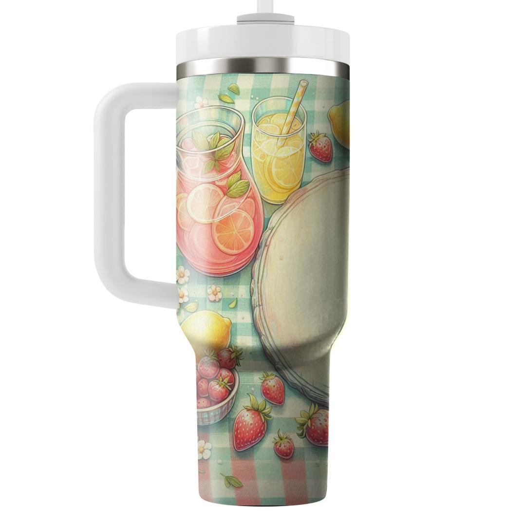 Summer Picnic Delight Tumblers With Lids