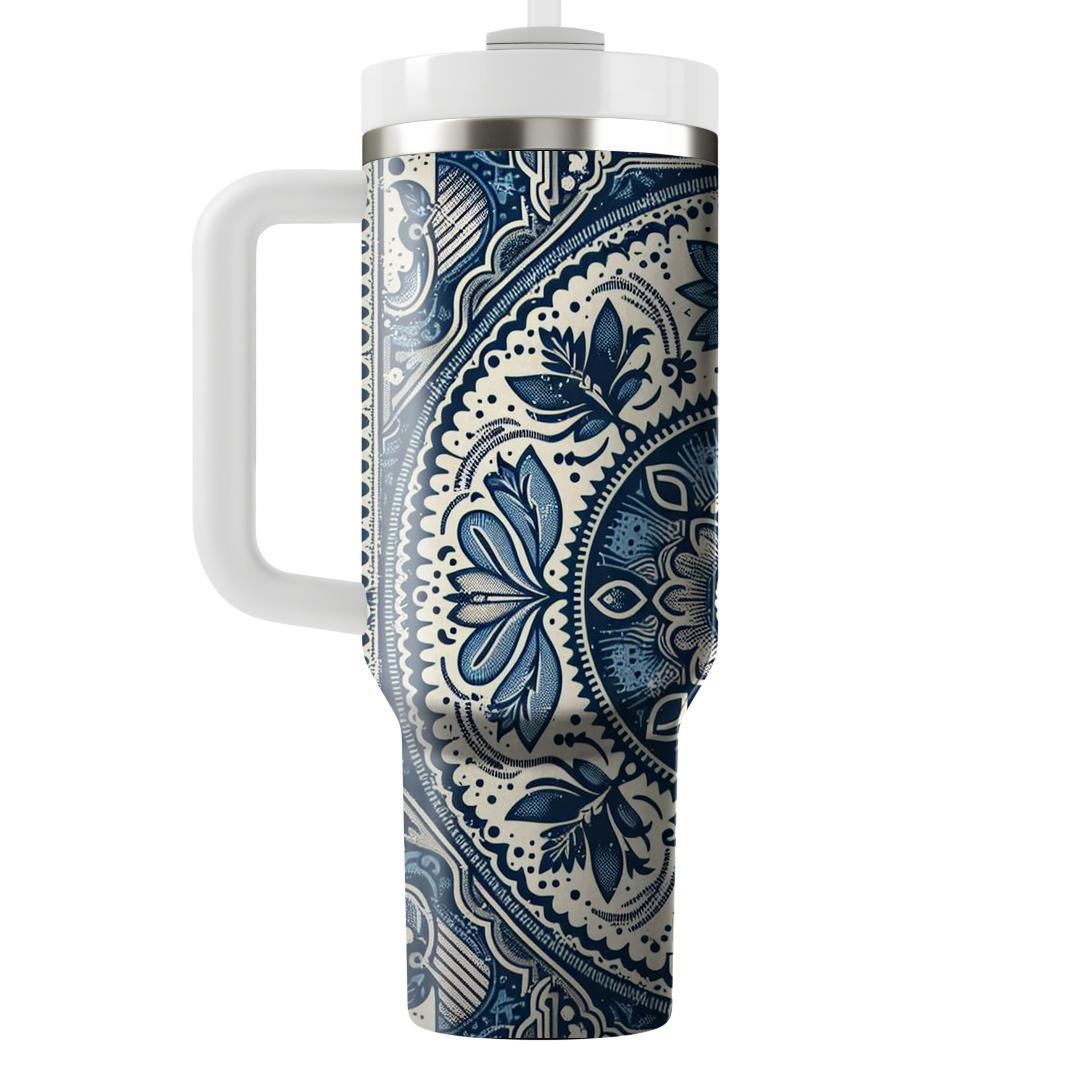 Patchwork Denim  Tumbler Cups