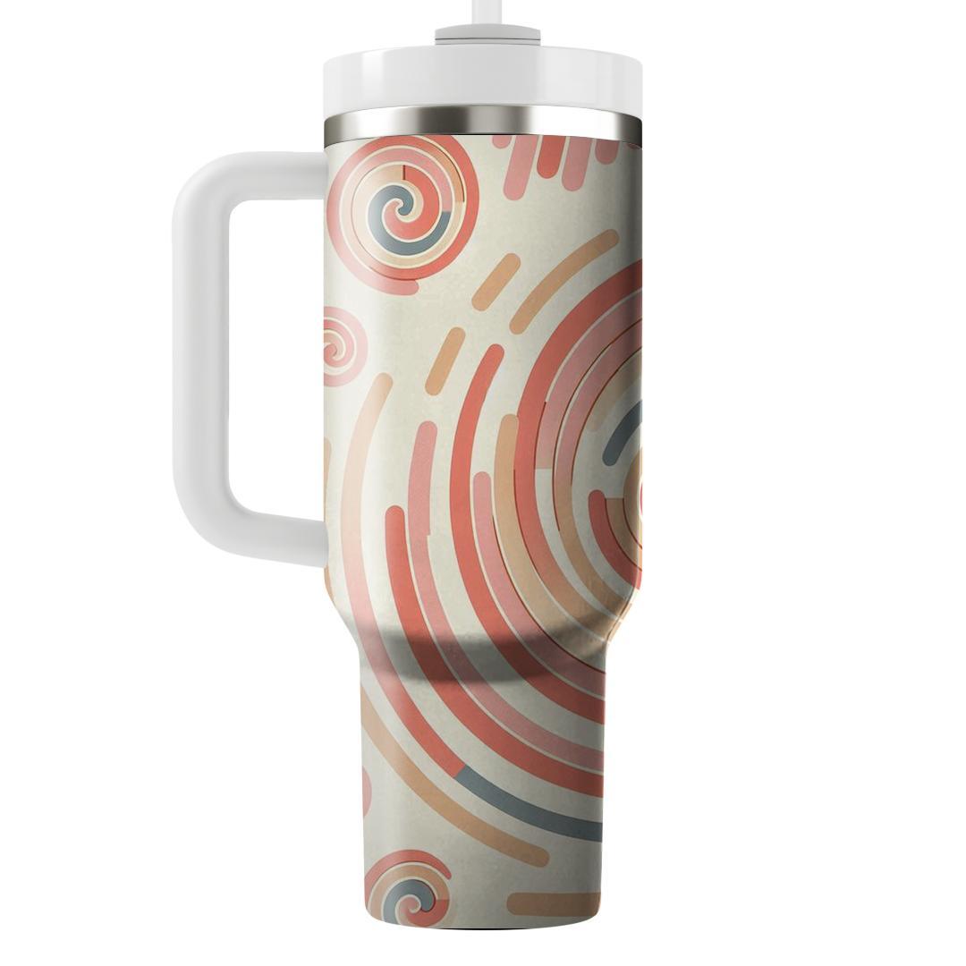 Floral Spiral Illusion  Tumblers For Gifts