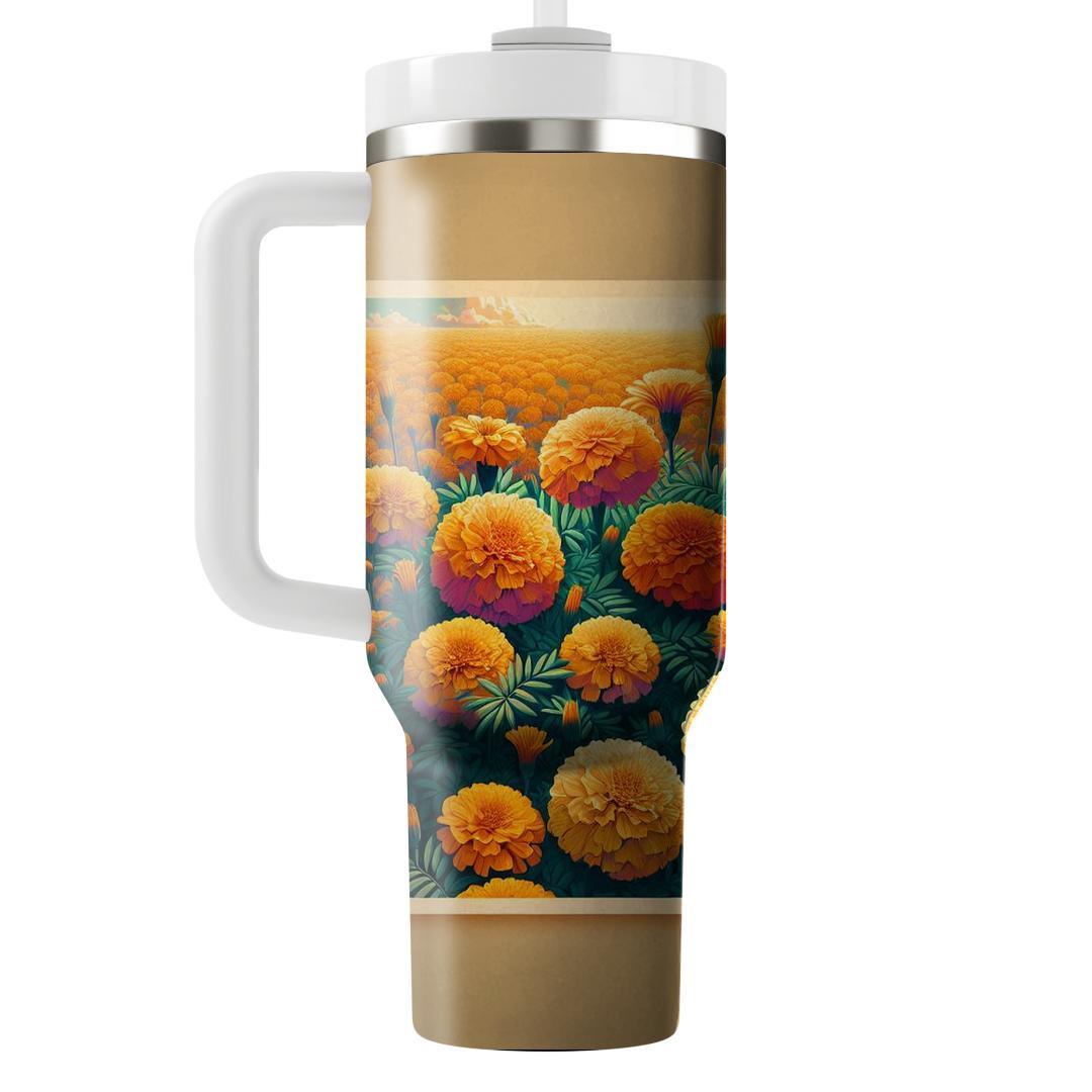 Radiant Marigold Dreamscape  Insulated Tumblers