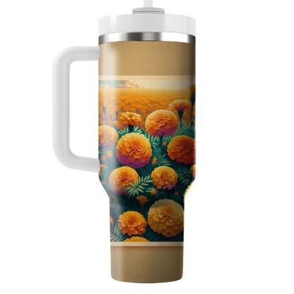 Radiant Marigold Dreamscape  Insulated Tumblers