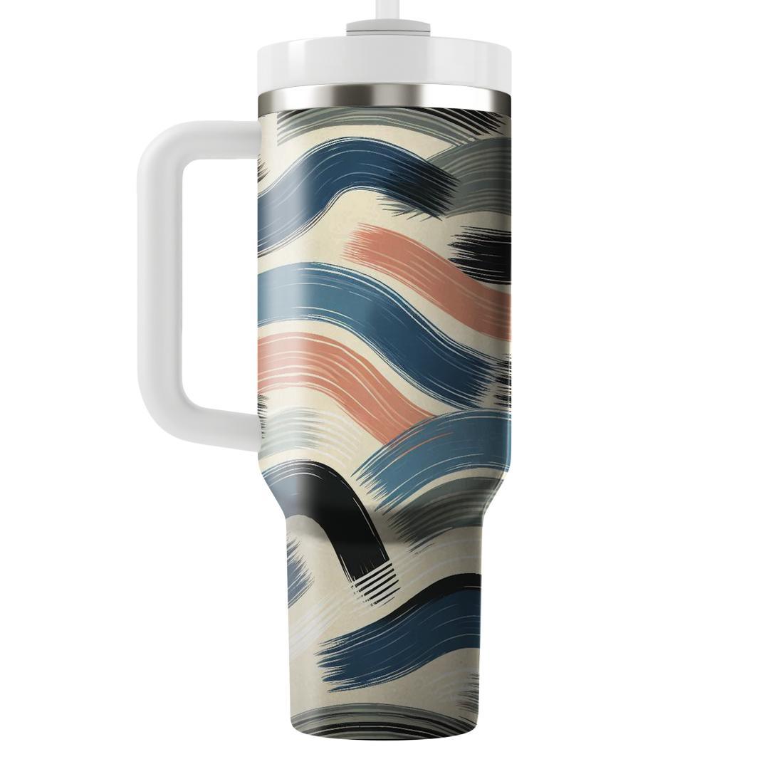 Stylish Artistic Stripes  Tumblers With Lids