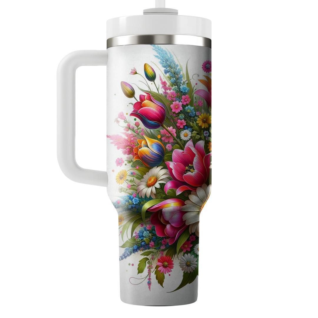 Spring Celebration Bouquet  Tumbler Cups