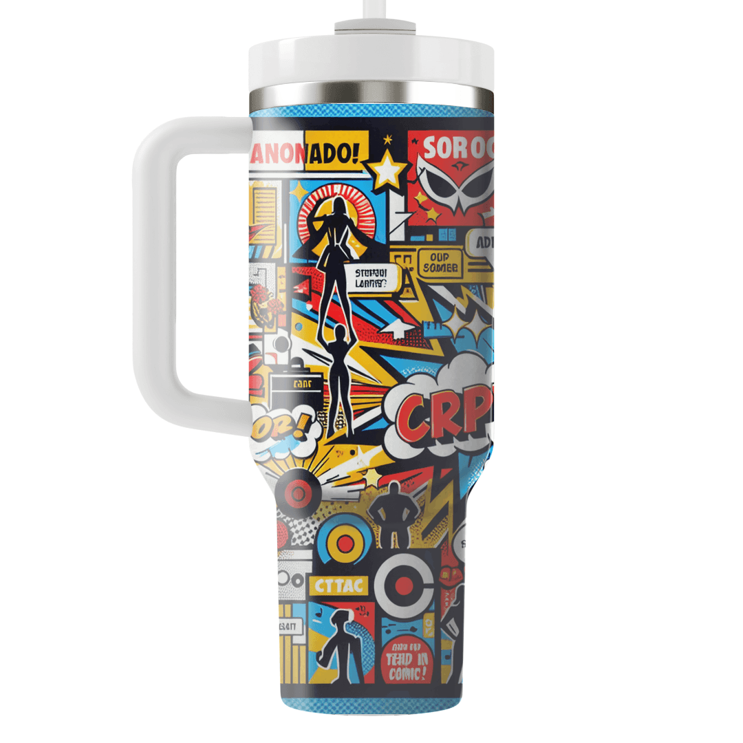 Retro Comic Book Explosion  Personalized Tumblers
