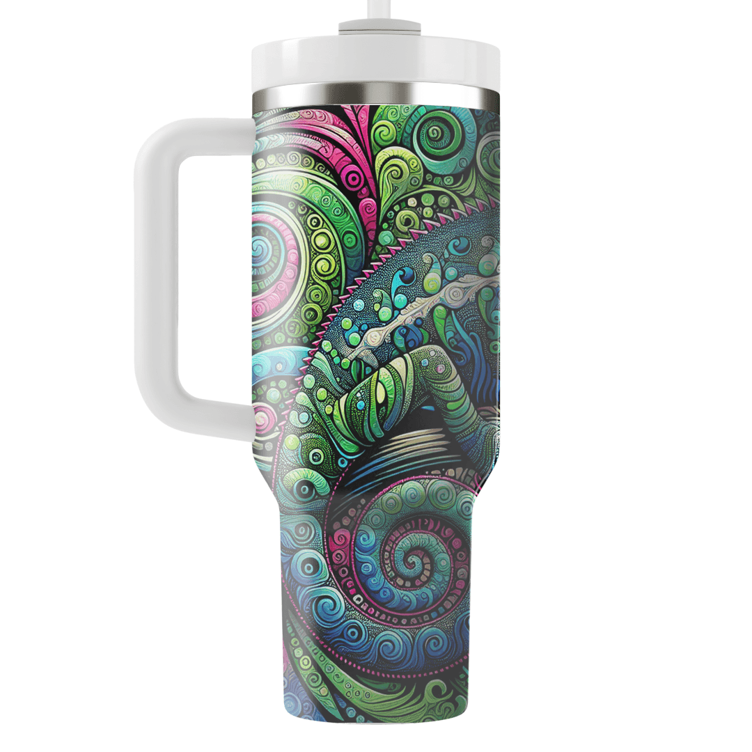 Colorful Chameleon Camo  Tumbler Cups