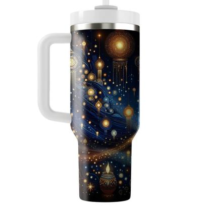 Cosmic Lanterns - Diwali Through The Stars  Tumblers With Lids