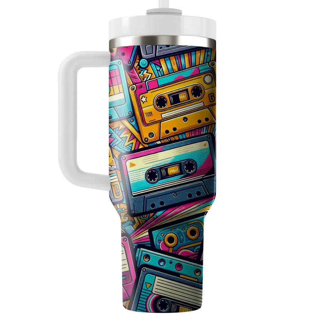 Radical Retro Tape  Personalized Tumblers