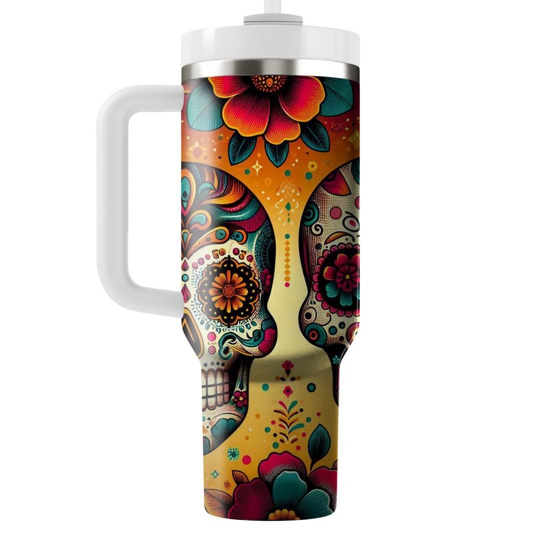 Fiesta De Muertos - Modern Day Of The Dead  Tumblers With Lids
