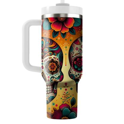 Fiesta De Muertos - Modern Day Of The Dead  Tumblers With Lids