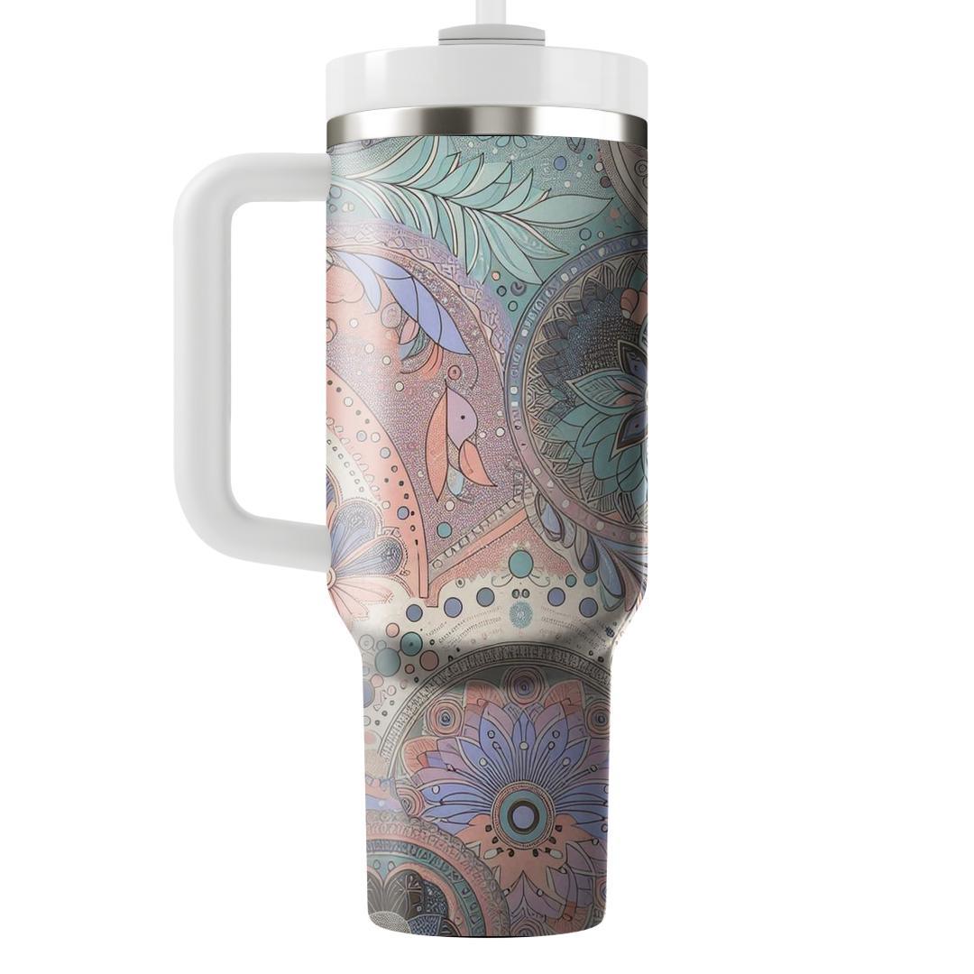 Chic Retro Floral  Tumbler Cups