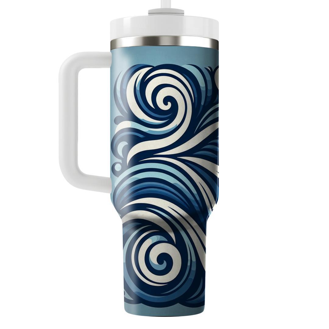 Interwoven Spiral And Wave Motif  Decorative Tumblers