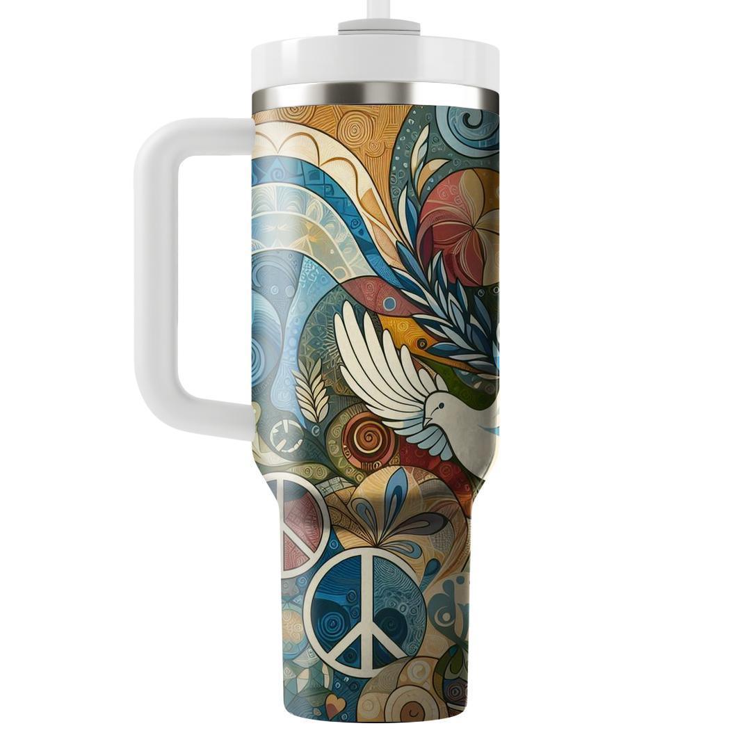 Global Harmony - World Peace Day  Tumblers With Lids