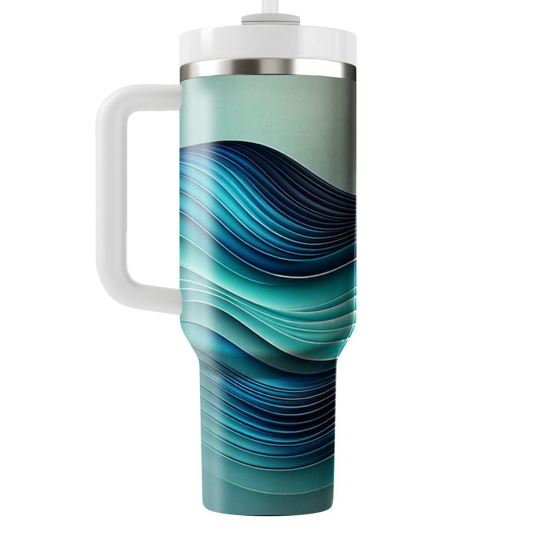 Chic Gradient Waves  Personalized Tumblers