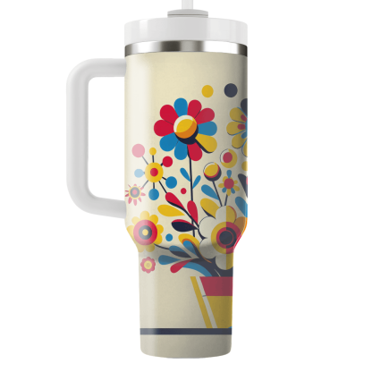Retro Pop Art Flowers  Custom Tumblers