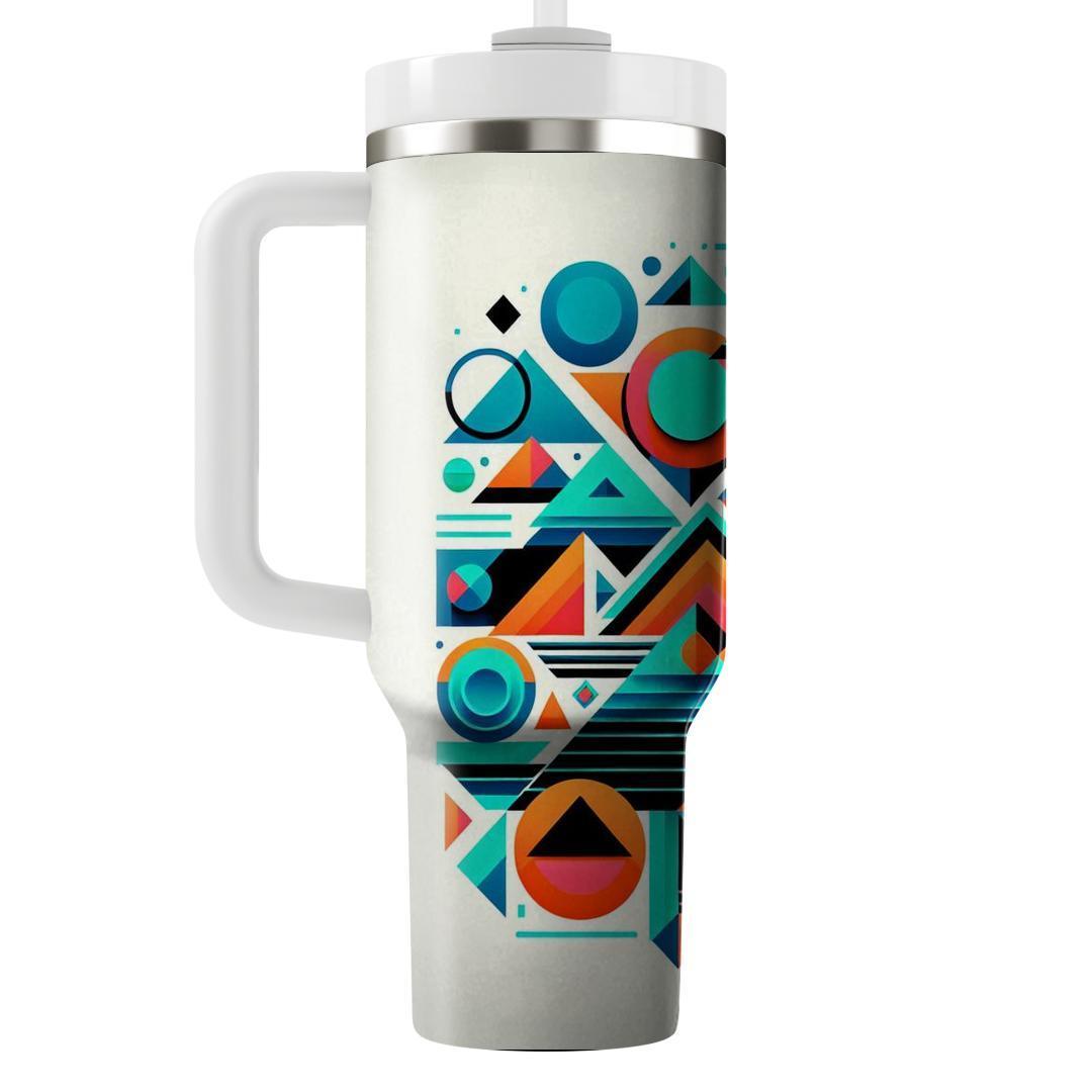 Bold Geometric Neon  Personalized Tumblers