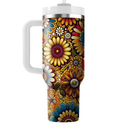 Bright Sunshine Floral  Travel Tumblers