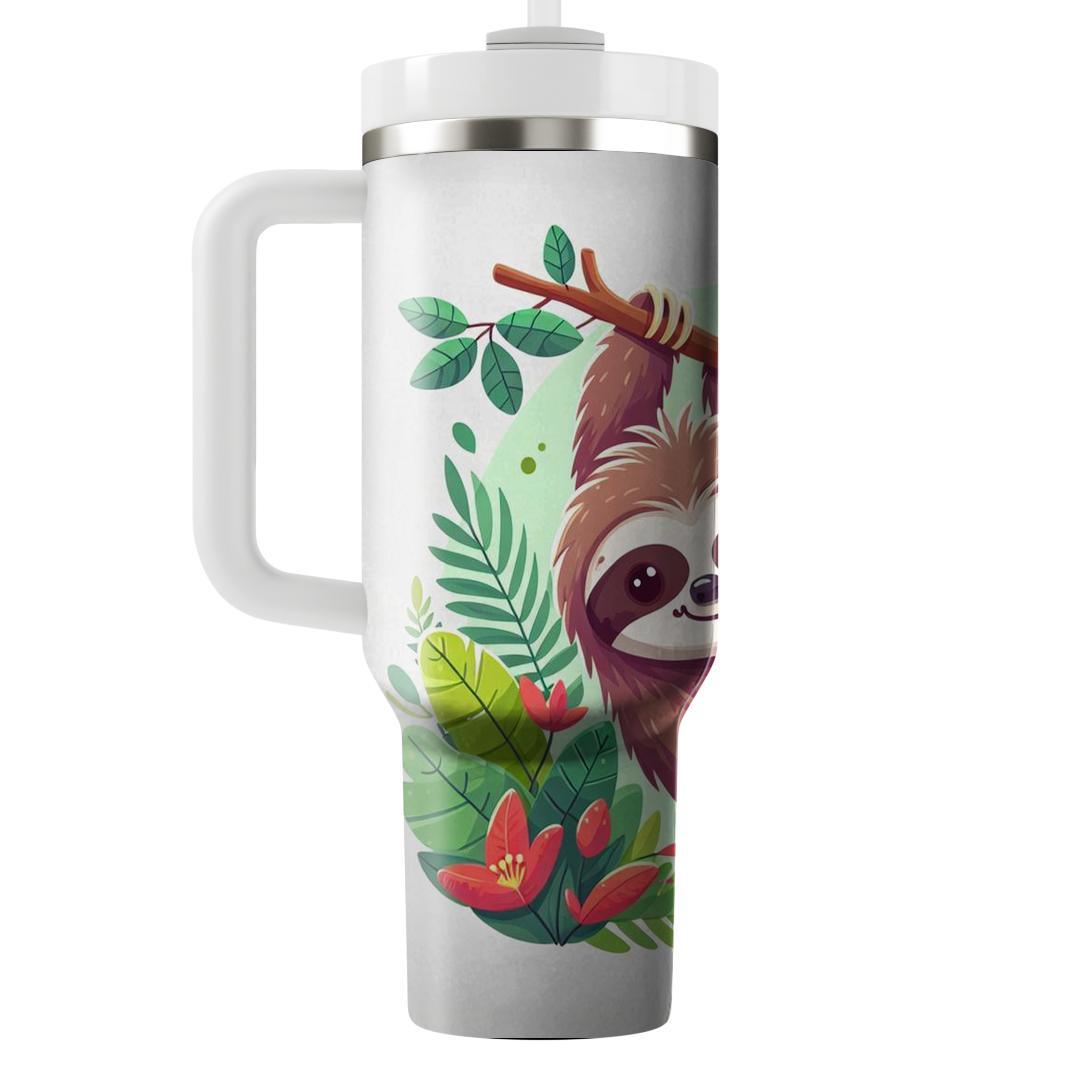 Whimsical Sloth  Tumblers With Lids