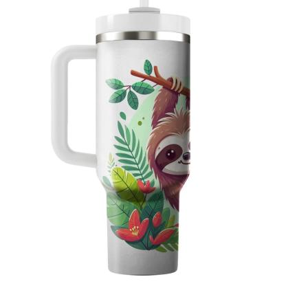 Whimsical Sloth  Tumblers With Lids