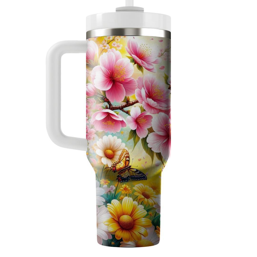 Spring Blossoms In The Breeze  Travel Tumblers