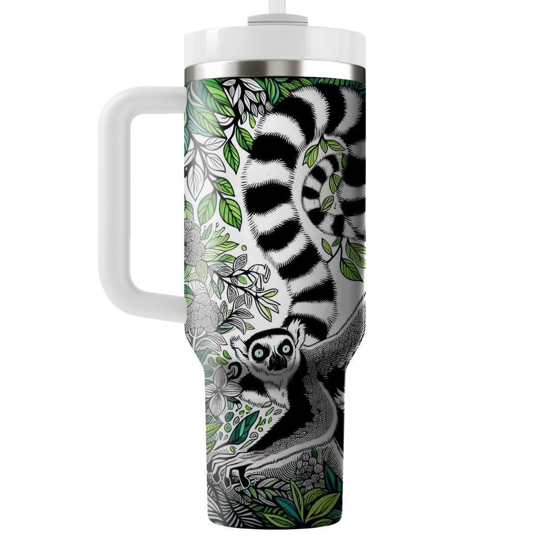 Funky Lemur Jungle  Travel Tumblers