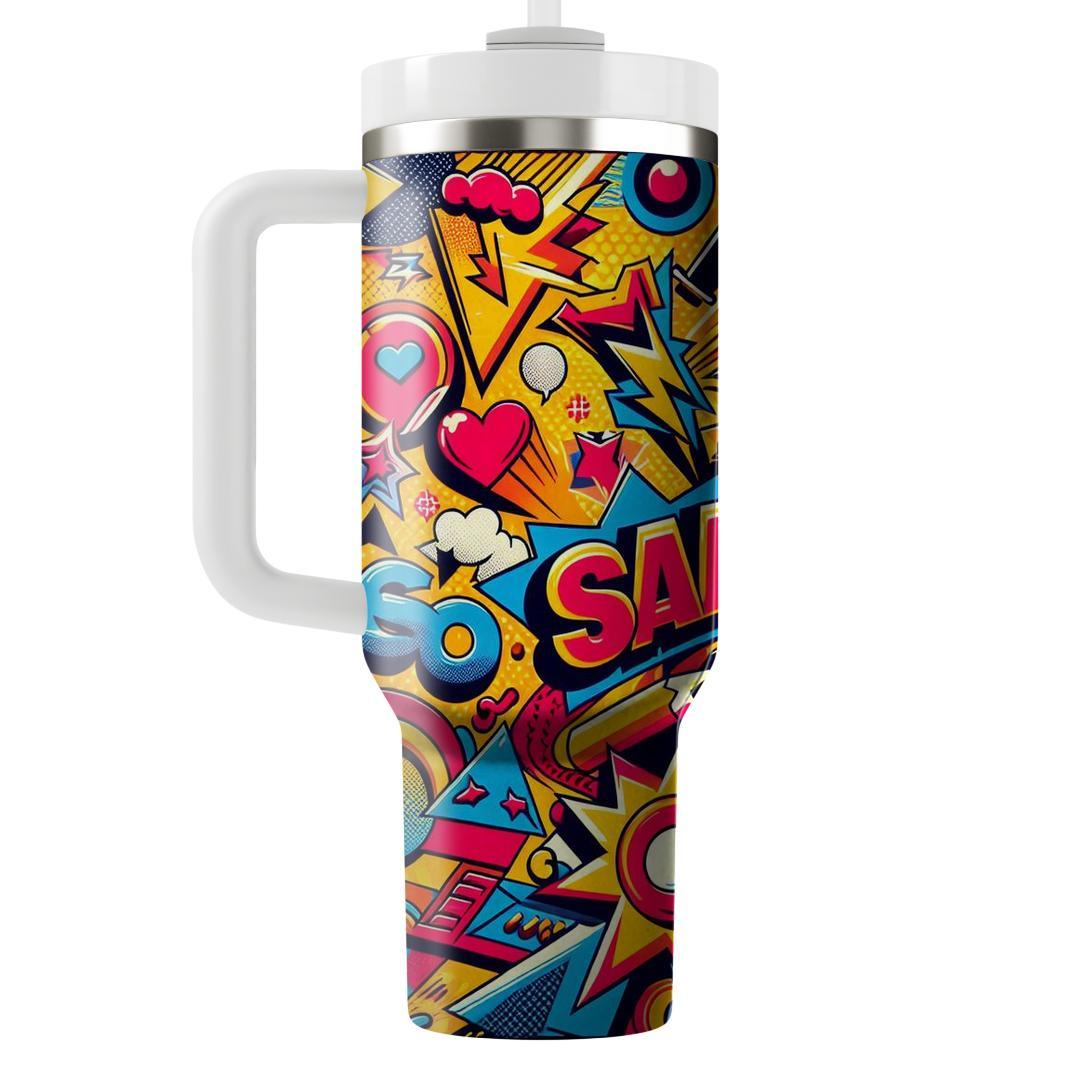 Retro 80s Pop Art  Travel Tumblers