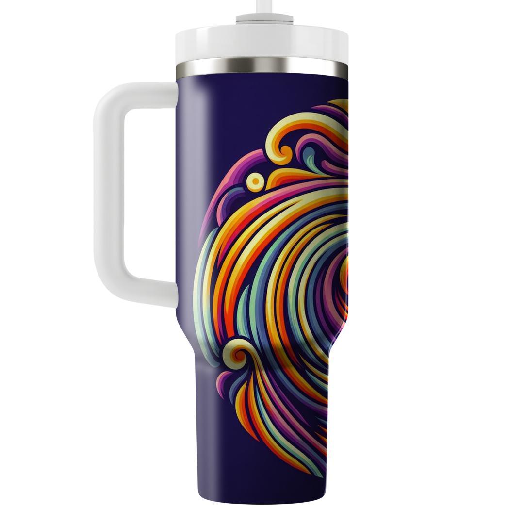 Colorful Mod Swirls  Personalized Tumblers