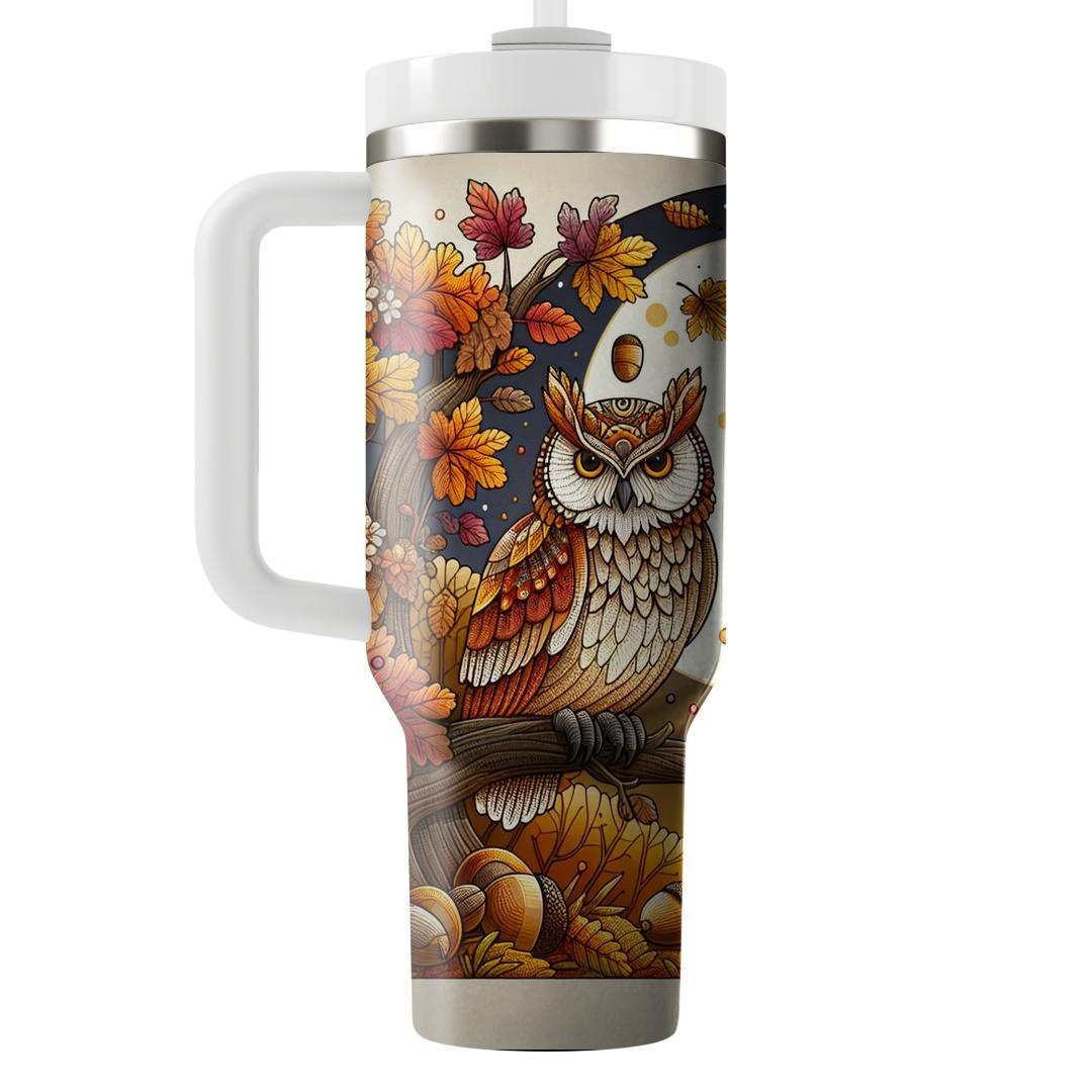 Autumn Owl Watcher  Decorative Tumblers
