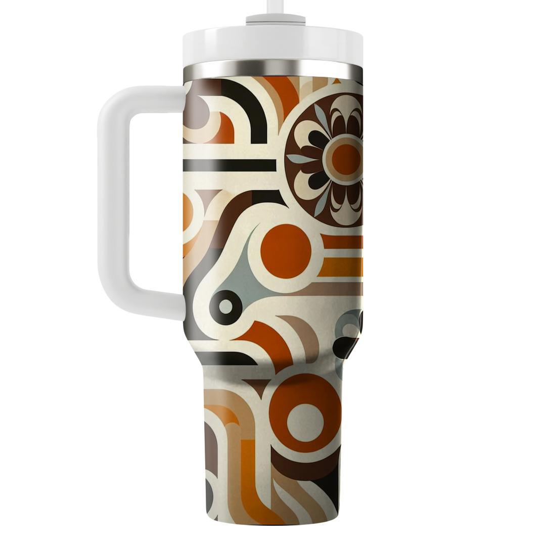 Retro 70s Pattern  Decorative Tumblers