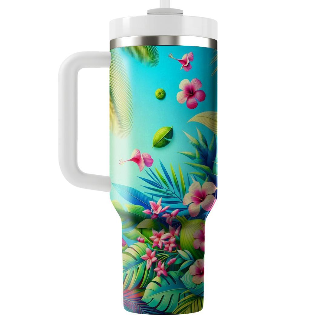 Summer Tropical Dream Tumblers With Lids