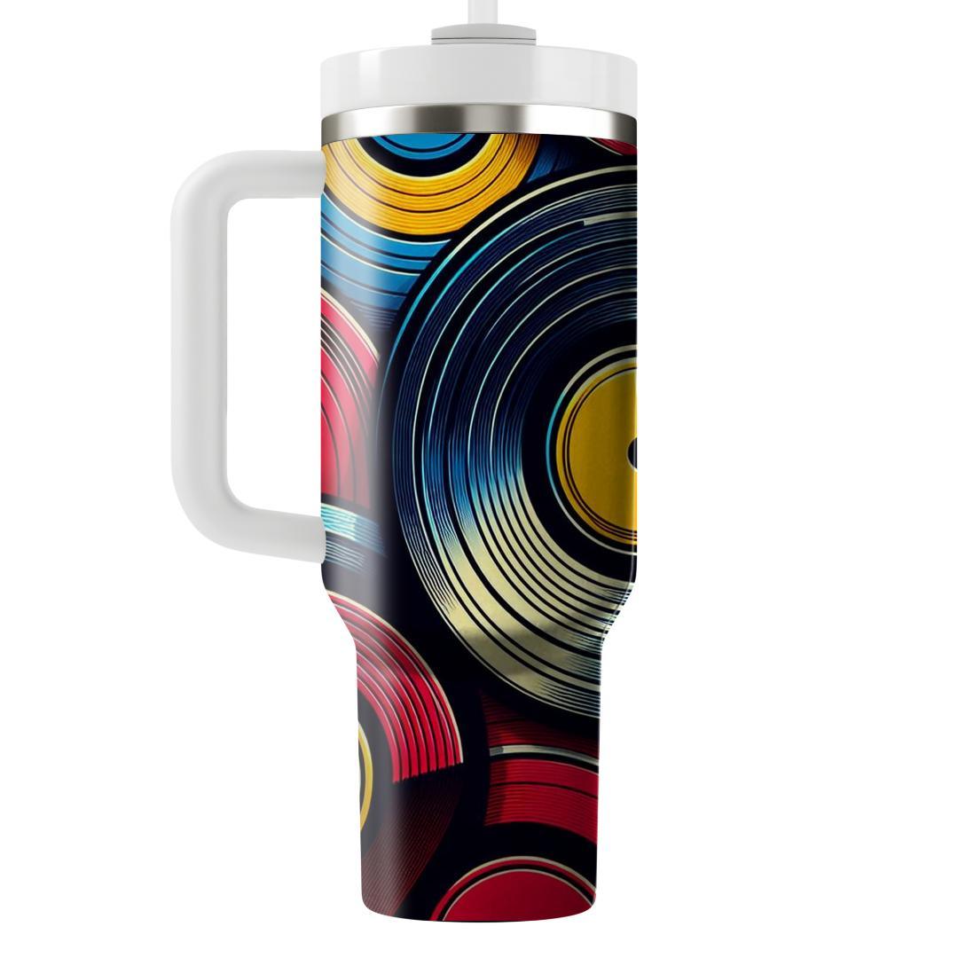 Colorful Vinyl Records  Tumbler Cups