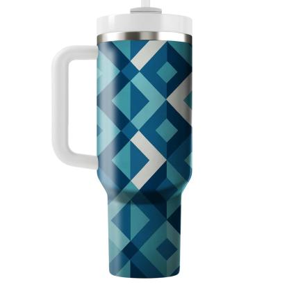 Abstract Diamond Interlace Unique Tumblers